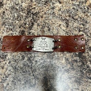 Leather Leap of Faith Bracelet